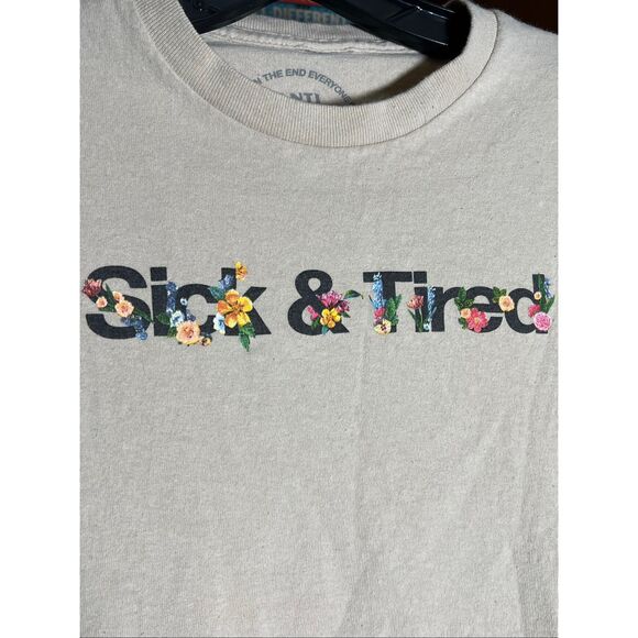 Anti Social Social Club Sick & Tired Flower Tee - Picture 2 of 4